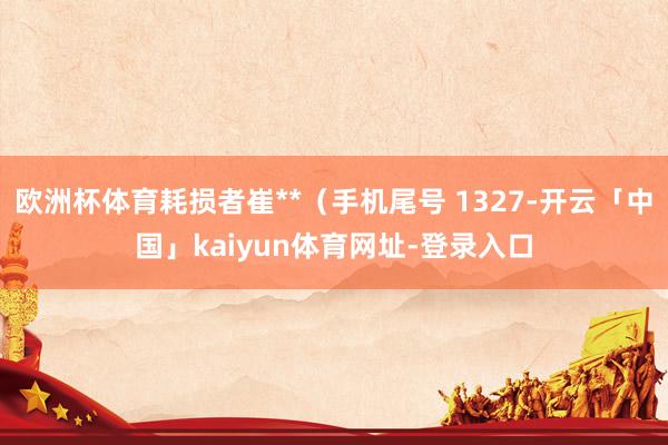 欧洲杯体育耗损者崔**（手机尾号 1327-开云「中国」kaiyun体育网址-登录入口