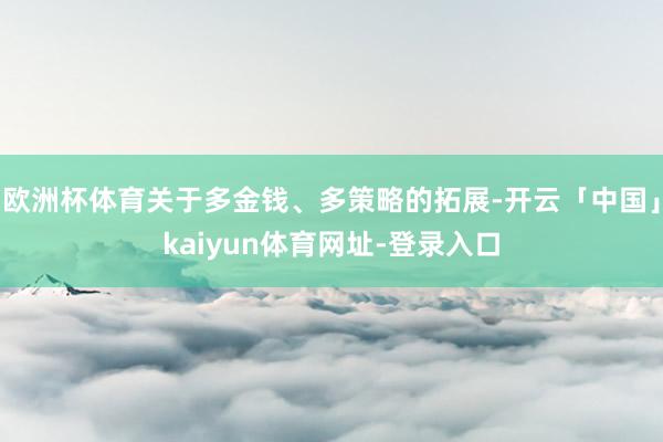 欧洲杯体育关于多金钱、多策略的拓展-开云「中国」kaiyun体育网址-登录入口