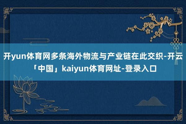 开yun体育网多条海外物流与产业链在此交织-开云「中国」kaiyun体育网址-登录入口