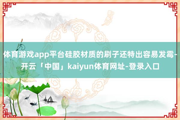 体育游戏app平台硅胶材质的刷子还特出容易发霉-开云「中国」kaiyun体育网址-登录入口