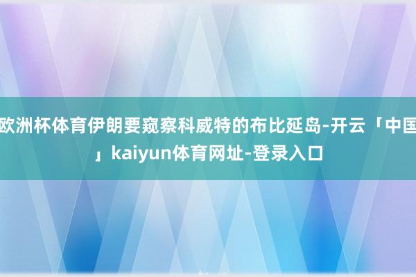 欧洲杯体育伊朗要窥察科威特的布比延岛-开云「中国」kaiyun体育网址-登录入口