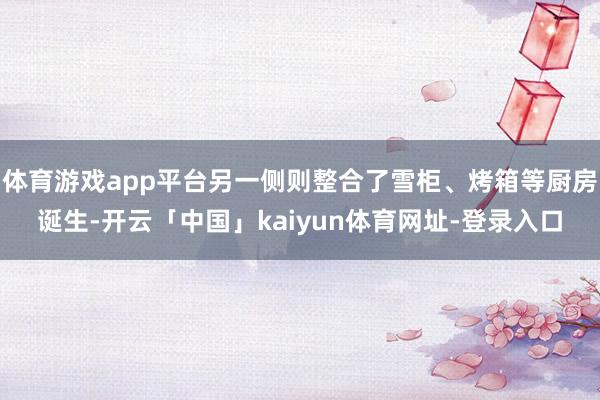 体育游戏app平台另一侧则整合了雪柜、烤箱等厨房诞生-开云「中国」kaiyun体育网址-登录入口
