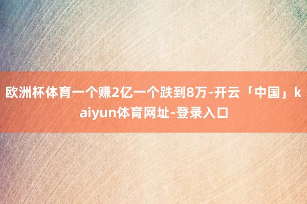 欧洲杯体育一个赚2亿一个跌到8万-开云「中国」kaiyun体育网址-登录入口